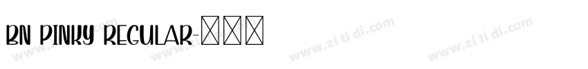 BN Pinky Regular字体转换